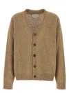 Maison Margiela Melange Cappuccino Wool Blend Cardigan