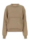 Maison Margiela Woman Melange Cappuccino Wool Blend Sweater