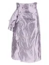 Maison Margiela Women's 'metallic Satin Midi Wrap Skirt With In Mixed Colours