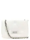 Maison Margiela White Nappa Leather Small Glam Slam Flap Crossbody Bag