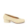 Maison Margiela Mm22 Leather Marylin Pumps With Spool Heel 5cm In White