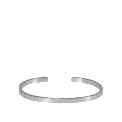 Maison Margiela Women Numeric Bangle Bracelet In Silver