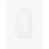 Maison Margiela Womens Optical White Relaxed-fit Long-sleeve Cotton Shirt In Optical White