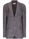 Maison Margiela Mohair Blend Blazer Featuring Pockets In Gray