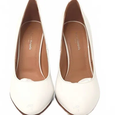 Maison Margiela Women's Patent Leather Court Pumps In White