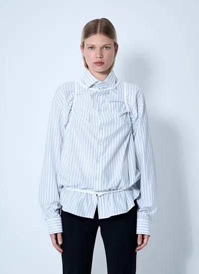 Maison Margiela Women Piping Shirt In White