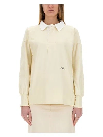 MAISON MARGIELA WOMEN'S POLO SHIRT WITH PRINT