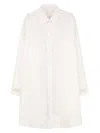 Maison Margiela Elegant Popeline Cotton Dress In White
