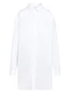 Maison Margiela Womens Optical White Relaxed-fit Long-sleeve Cotton Shirt In White