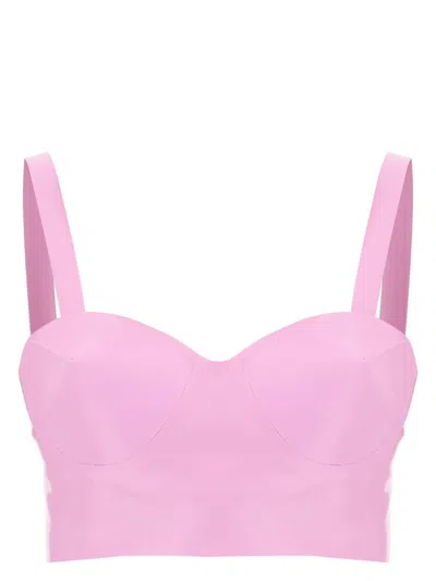 MAISON MARGIELA WOMEN'S PRINK RUBBER CROP-TOP