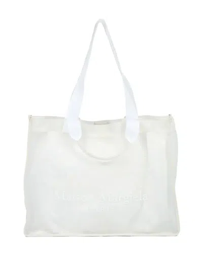 Maison Margiela Women Quilted Tote Bag With Large Embroidery