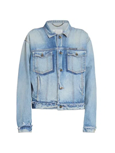 Maison Margiela Women's Raw Denim Jacket In Blue