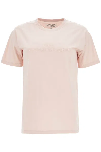 Maison Margiela Reverse Logo T Shirt With In Pink
