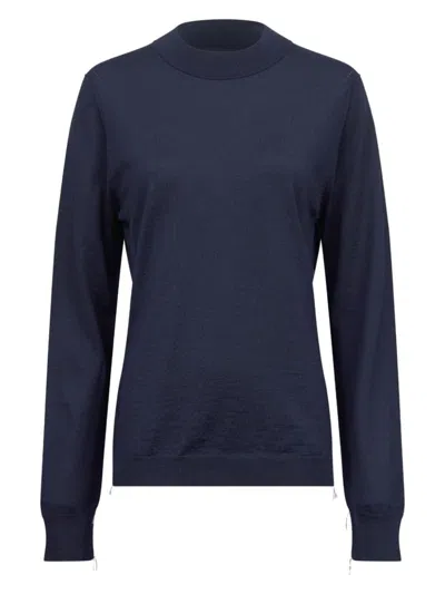 Maison Margiela Women's Round Neck Sweater In Blue