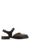 Maison Margiela Flat Tabi Sandal In Black
