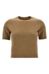 Maison Margiela Short Sleeve Sweater In Cream