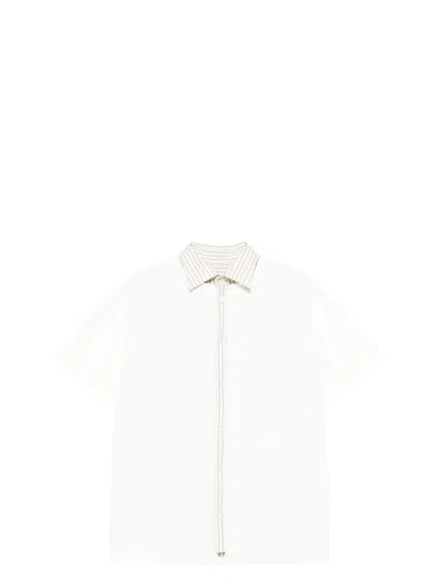 MAISON MARGIELA WOMEN'S SHORT SLEEVED LAYERED COTTON SHIRT