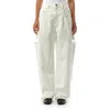 Maison Margiela Wide-leg Denim Pants With Slash Details In Off White