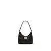 Maison Margiela Black Nappa Leather Small Glam Slam Hobo Shoulder Bag In Black
