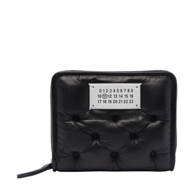 Maison Margiela Women Small Quilted Glam Slam Wallet In Black