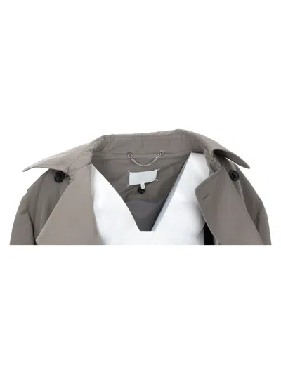 Maison Margiela Women's Soft Cotton-blend Trench Coat With Cotton Lining In Grey