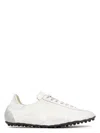 Maison Margiela White Low Top Sneakers With Logo Patch On The Tongue And Contrasting Heel In Cotton Blend Woman In White