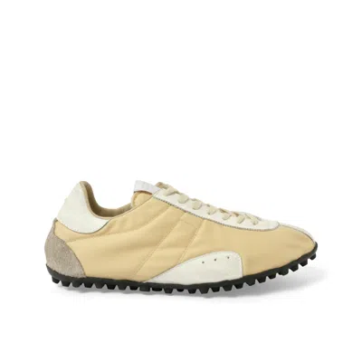 Maison Margiela Women's Sprinters Low Top Sneakers In Yellow/white/antique White
