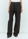 Maison Margiela Women Straight-leg Coated Jeans In Black