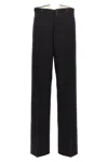 Maison Margiela Strap Wool Pants In Black