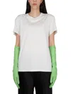 Maison Margiela Women T-shirt With Logo Embroidery In White