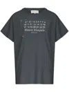 Maison Margiela Cotton Crew Neck T-shirt With Logo Print In Black