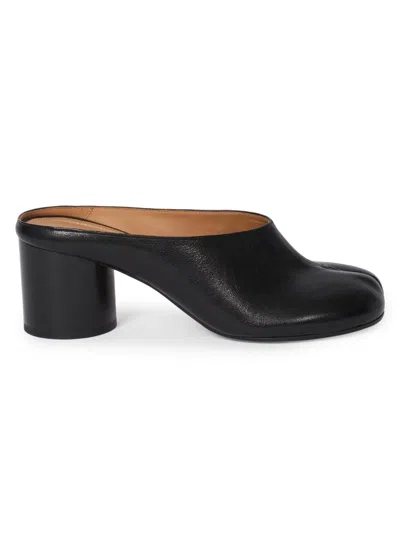Maison Margiela Mule Tabi In Pelle In Black