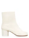 Maison Margiela Tabi Calfskin Ankle Boots In White