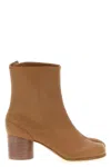 Maison Margiela Tan Tabi Ankle Boots In Brown