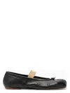 Maison Margiela Lamb Leather Ballerinas With Delicate Instep Strap In Black