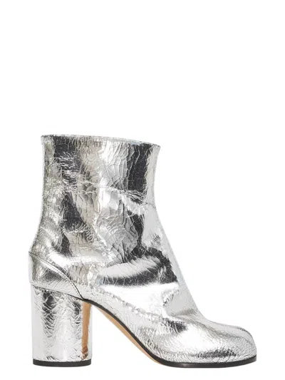 MAISON MARGIELA WOMEN'S TABI BROKEN MIRROR SILVER BOOT