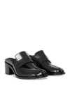 Maison Margiela Tabi Leather City Split-toe Loafer Mules In Black