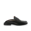 Maison Margiela Tabi City Calf Leather Flat Mules In Black