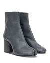 Maison Margiela Women's Tabi Leather Ankle Boots In Gray