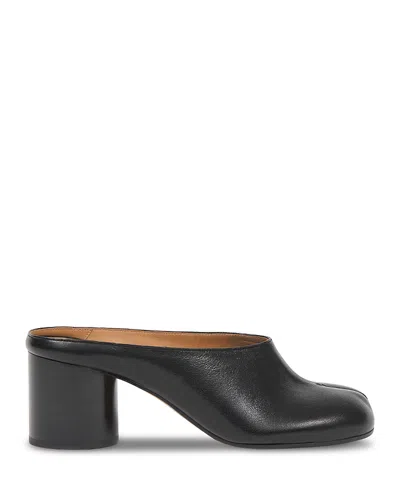 Maison Margiela Mule Tabi In Pelle In Black