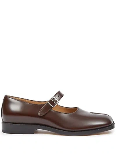Pre-owned Maison Margiela Women Tabi Mary Jane Shoes In T2264 Brown