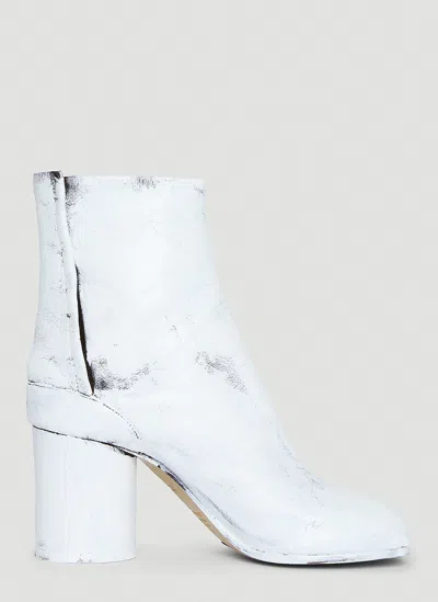 Maison Margiela Women Tabi Painted Boots In White