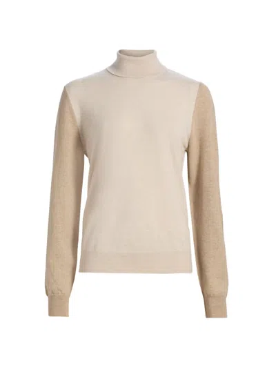Maison Margiela Women's Tonal Colorblocked Wool Sweater In Neutral