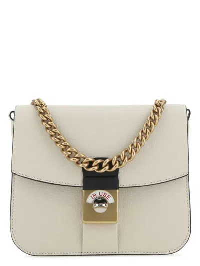 Maison Margiela Women's Two-tone Leather And Cotton New Lock Square Handbag | Sb3wg0007p4773 Color T2003