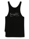 Maison Margiela Viscose Top Stitchings Signature In Black