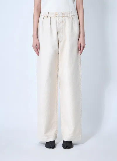 Maison Margiela Women Wide Leg Pants In Neutral