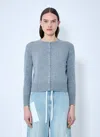 Maison Margiela Women Wool Cardigan In Gray