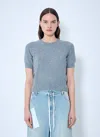 Maison Margiela Women's Short Sleeve Sweater In Gray