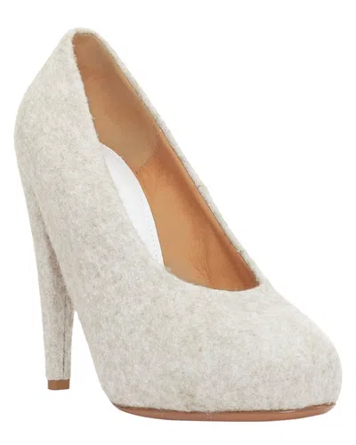 Maison Margiela Women's Wool/hair  Wool Felt Convex Sole High Heel Pump (authentic Pr In White