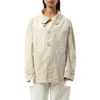Maison Margiela Women's Workers Moleskin Jacket In Nut Wash